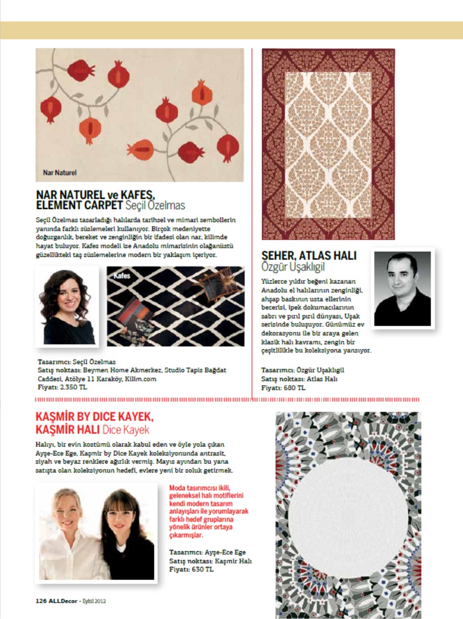 Ozgur Usakligil, Seher, All Decor 2012 